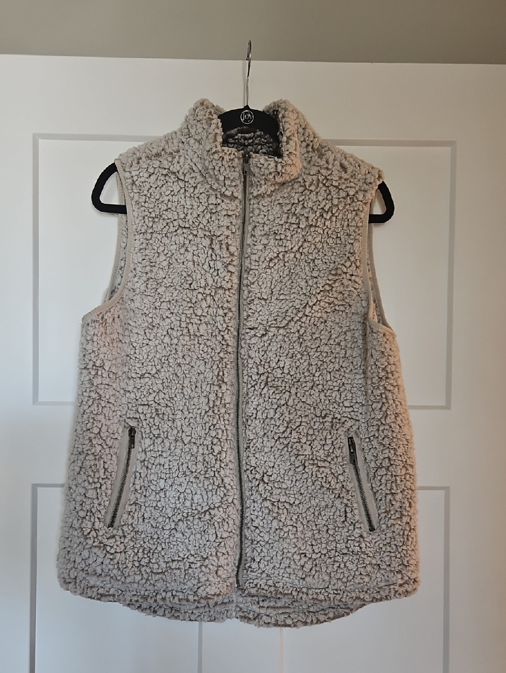 Cozy Cream Women's Sherpa Zip-Up Vest